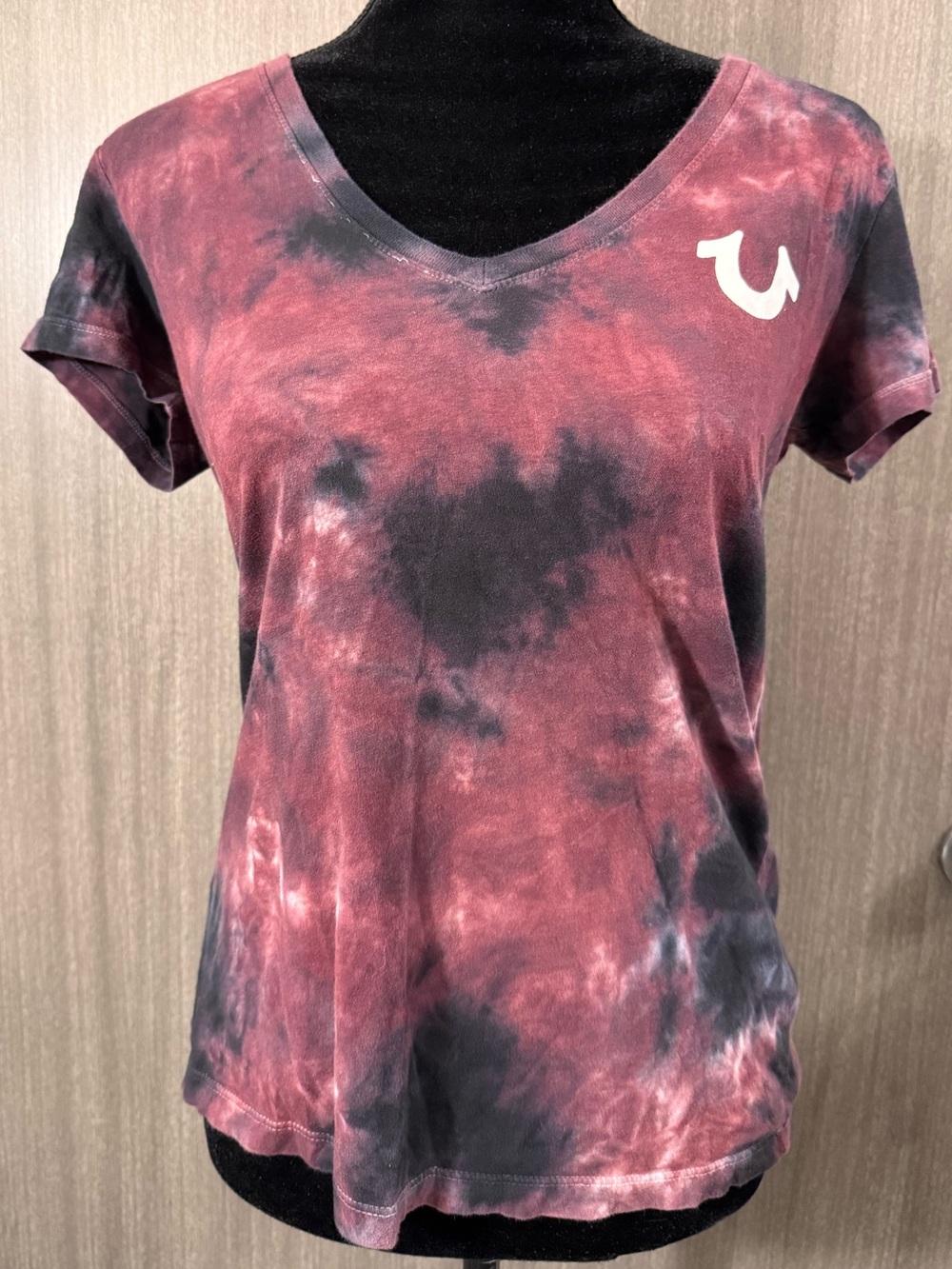 True Religion Women's Tie-Dye V-Neck Tee